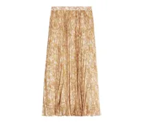 Skirt with sunburst pleats in silk georgette