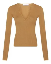 Max Mara Pullover mit V-Ausschnitt Urlo Beige