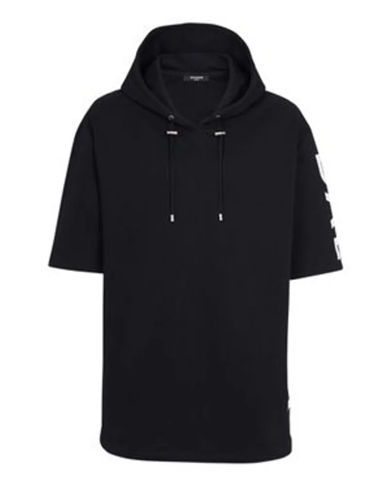 Balmain Oversize-Kapuzensweatshirt Black