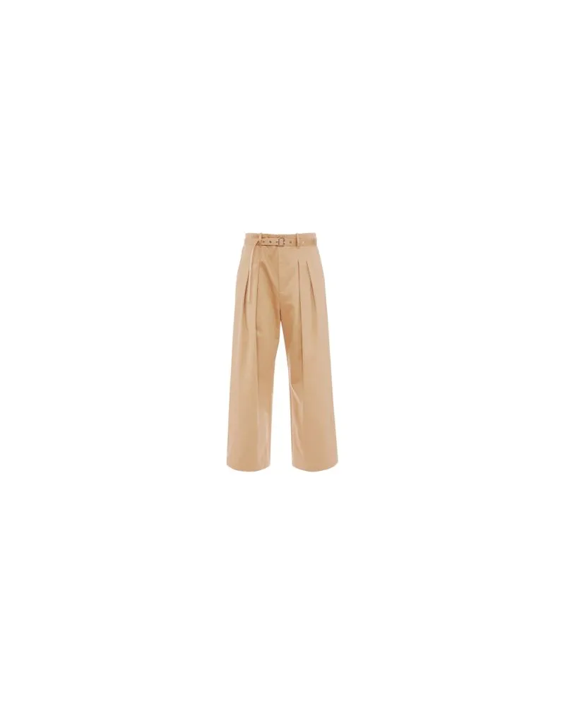 J.W.Anderson Bundfaltenhose mit weitem Bein Beige