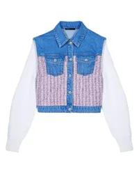 Maje Kurzer Blouson ausund Tweed Pink