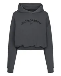 Dolce & Gabbana Crop-Hoodie Grey