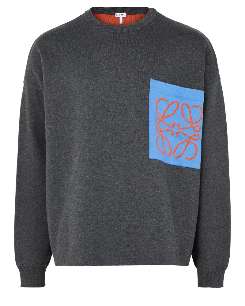 Loewe Pullover aus Baumwolle und Viskose mit Anagramm-Tasche 