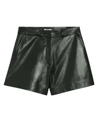 Claudie Pierlot Schwarze Leder-Shorts Black