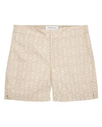 Frescobol Carioca Klassische Badeshorts mit Ombré-Druck Angra Beige