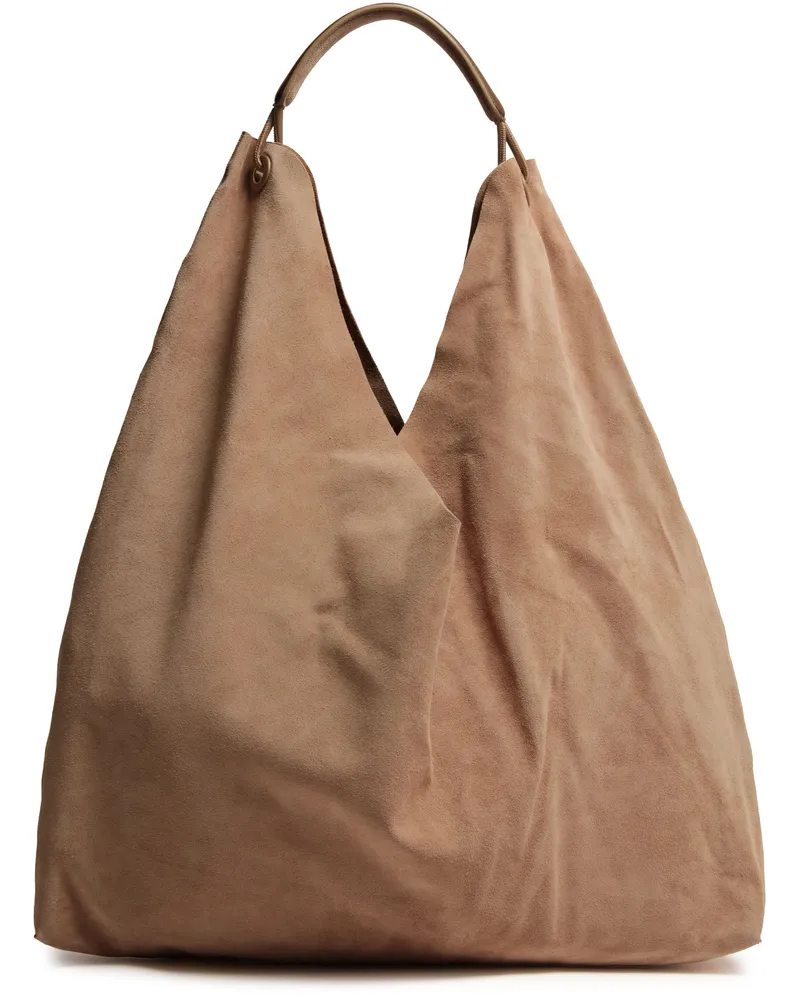 The Row Schultertasche Bindle Three aus Wildleder 