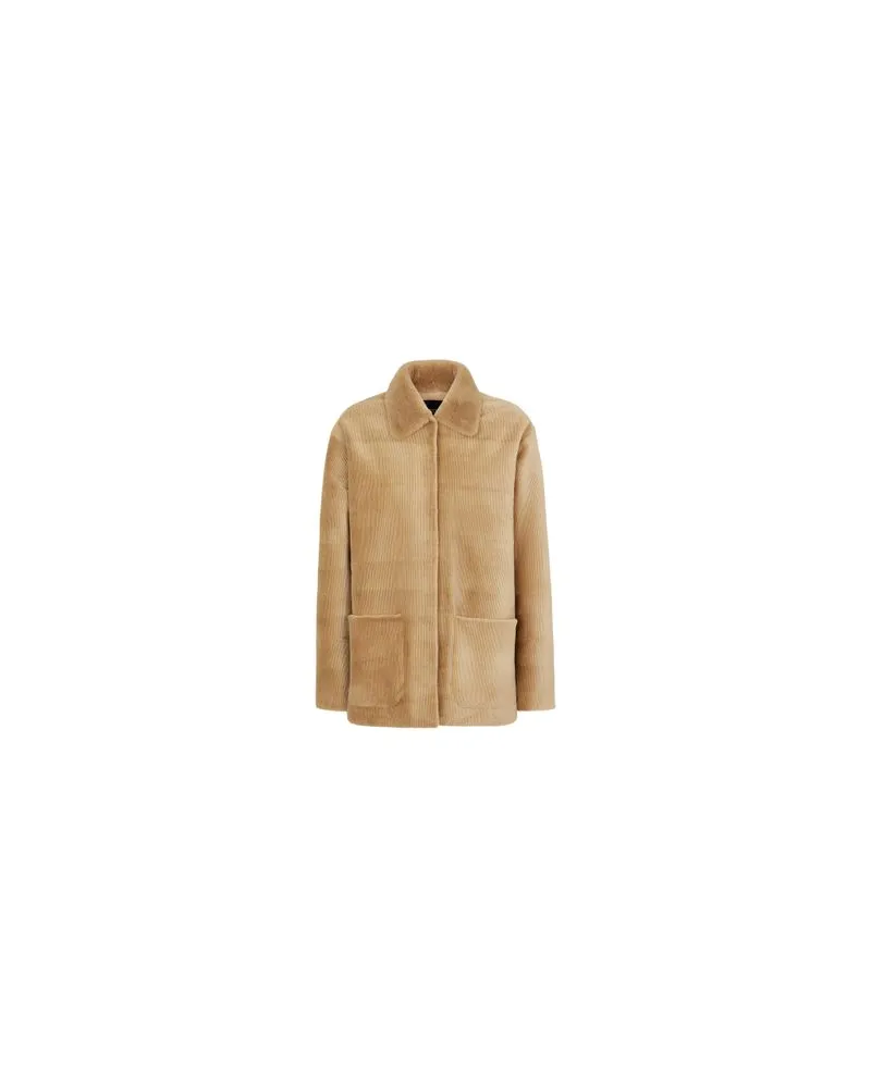 Fendi Jacke mit kleinem Hemdkragen Beige