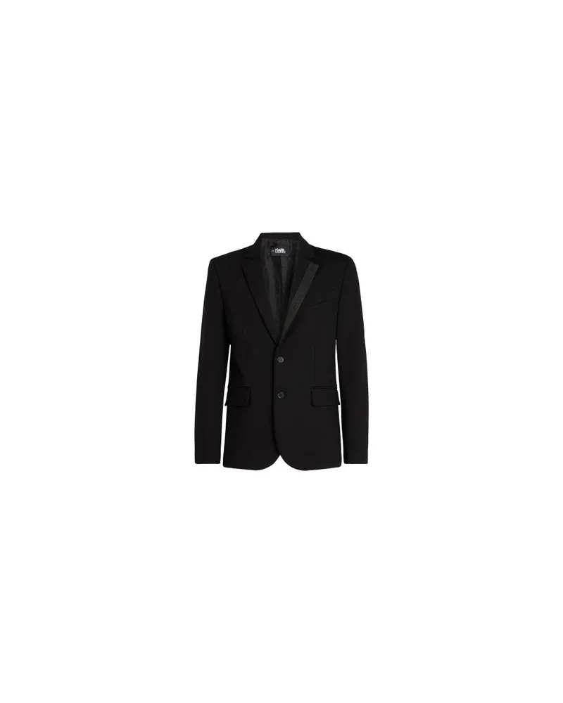 Karl Lagerfeld Punto-Jacke in klassischer Passform Black