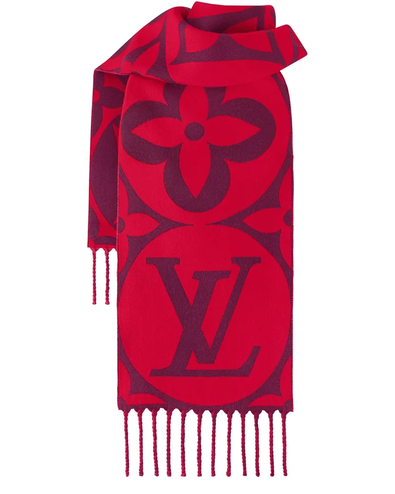 Louis Vuitton LV Medallion Schal Red