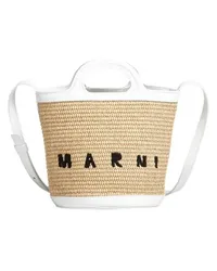 Marni Kleine Bucket Bag Tropicalia White