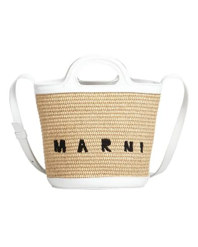 Marni Kleine Bucket Bag Tropicalia White