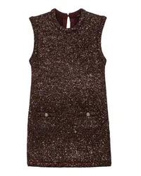 Maje Kurzes Paillettenkleid Brown