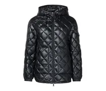 Kurze gesteppte Daunenjacke mit Kapuze