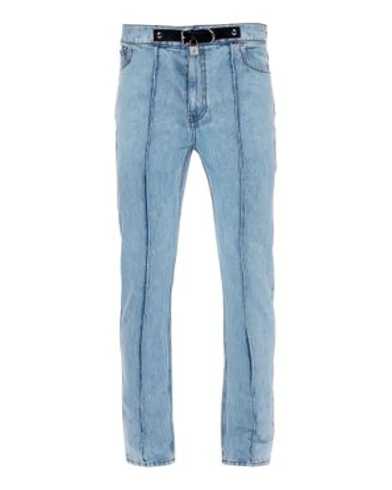 J.W.Anderson Gerade geschnittene Jeans mit Schlossband Blue