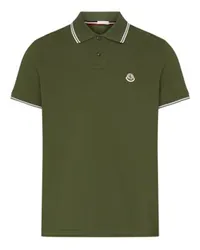 Moncler Kurzarm-Poloshirt mit Logo Blue