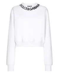 Dolce & Gabbana Cropped-Sweatshirt White