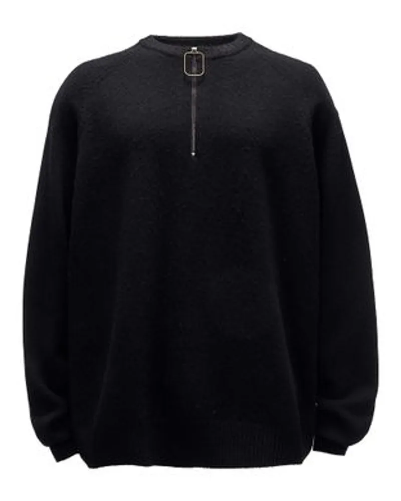 J.W.Anderson Pullover mit halbem Reißverschluss Black