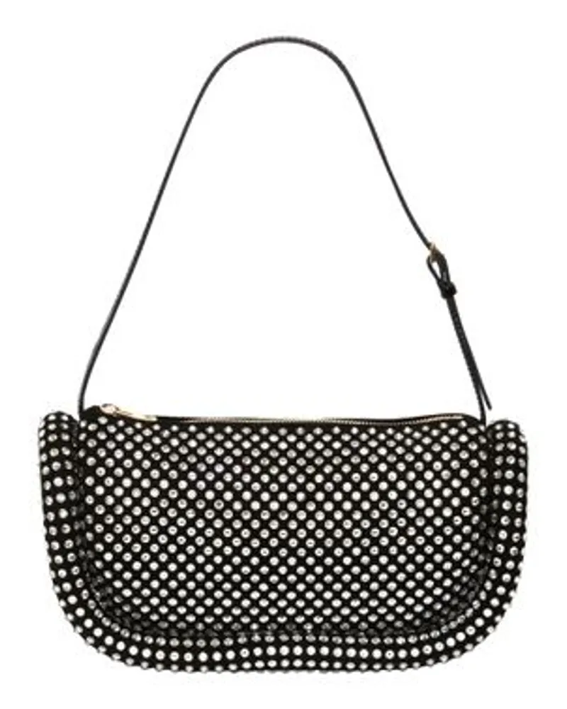 J.W.Anderson Kristallbesetzte Schultertasche Bumper-15 Black