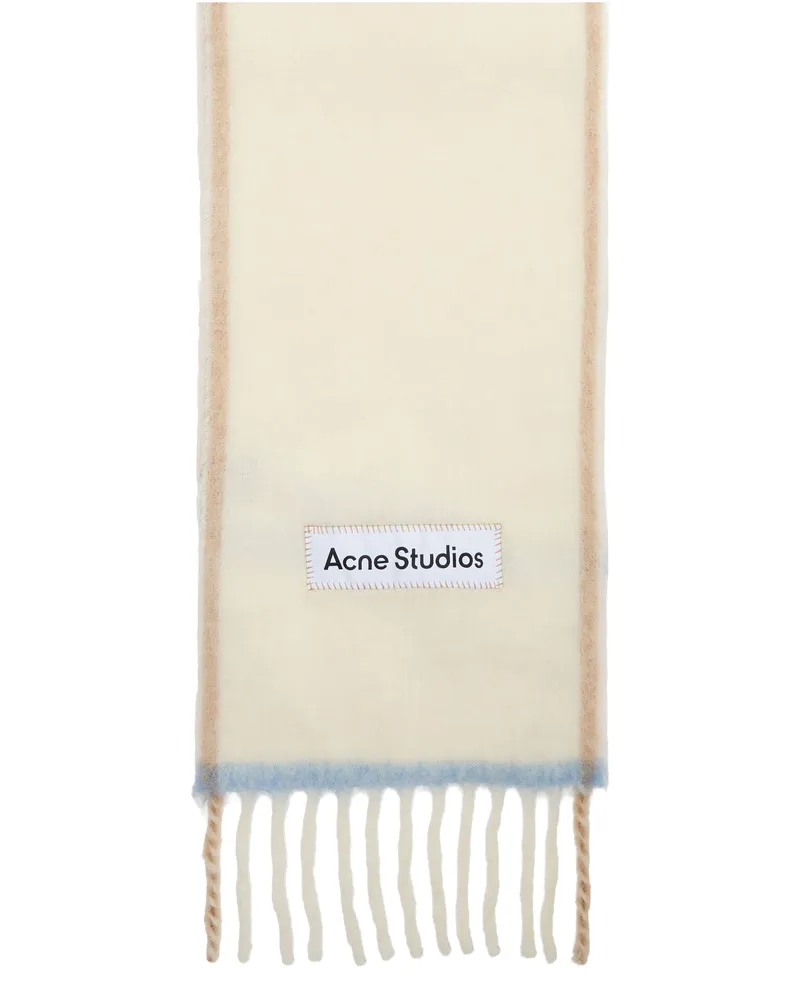 Acne Studios Schal aus Mohairwolle White