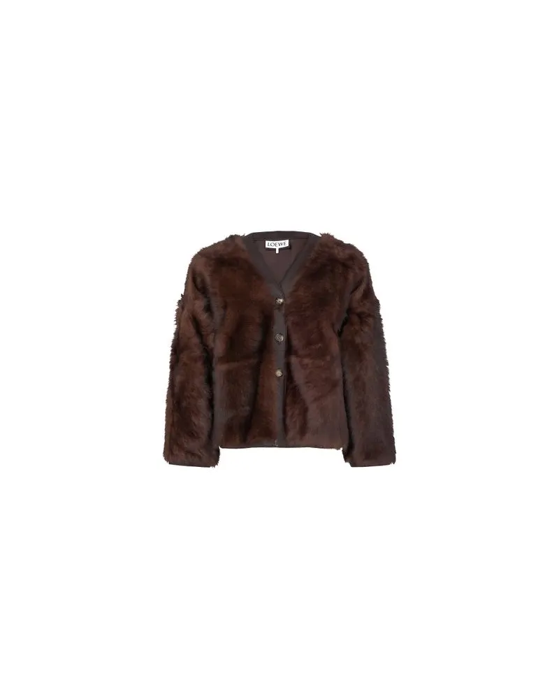 Loewe Cardigan aus Pelz Brown