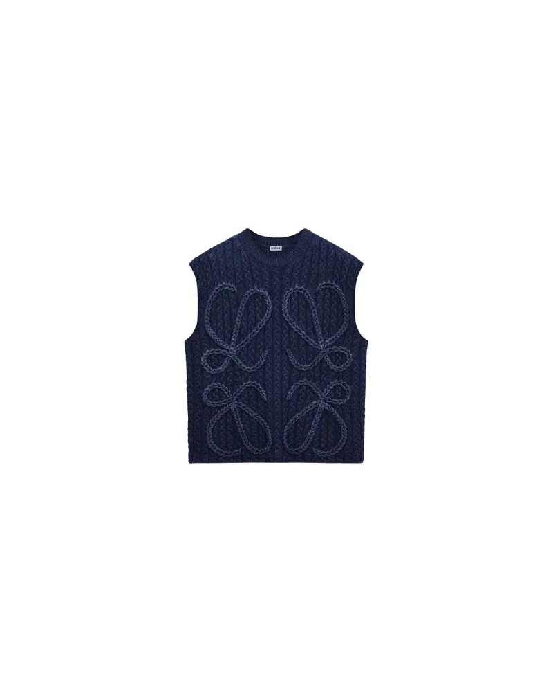 Loewe Jeansjacke mit Shearling-Kragen Blue