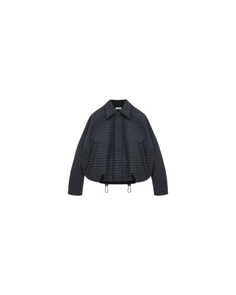 Loewe Jeansjacke mit Shearling-Kragen Blue