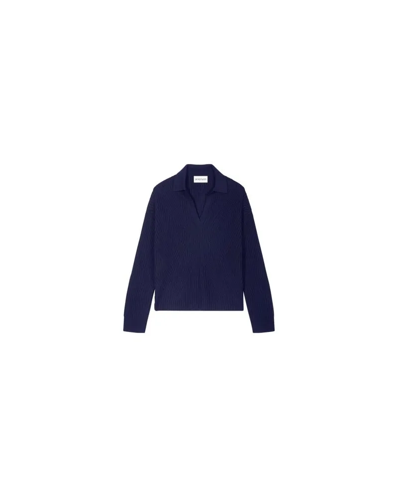 Loewe Jeansjacke mit Shearling-Kragen Blue