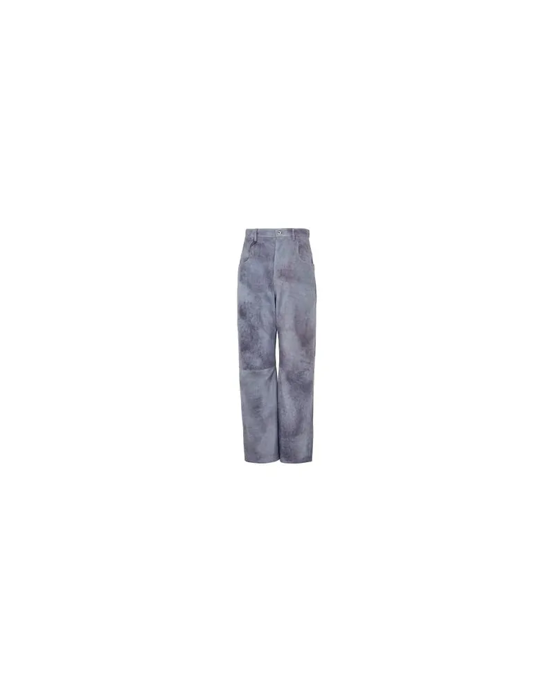 Loewe Jeansjacke mit Shearling-Kragen Blue
