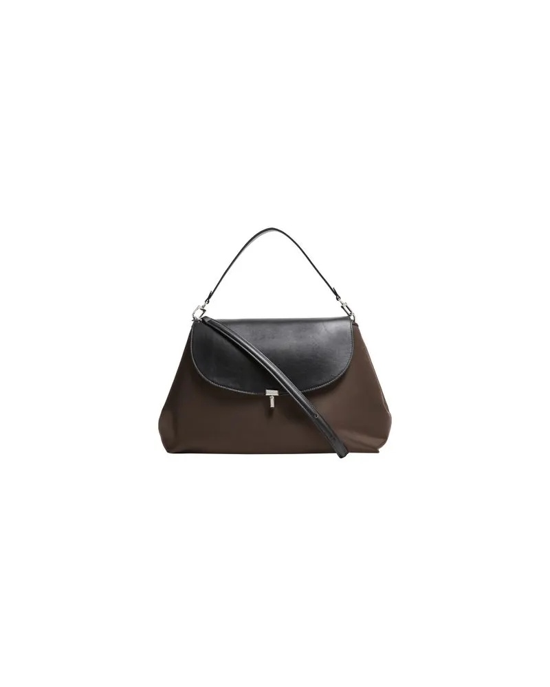Totême Saccoche-Tasche T-Lock aus Nylon Brown