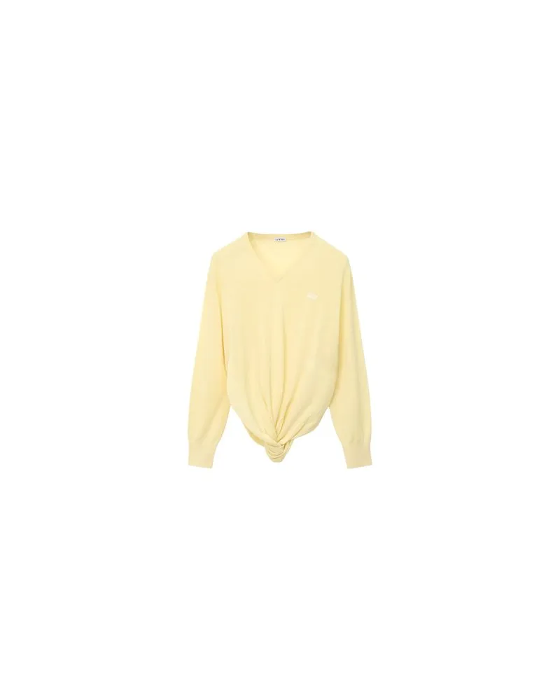Loewe Drapierter Pullover aus Wolle Yellow