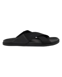 Givenchy Flache Sandalen G Plage mit gekreuzten Bändern Black