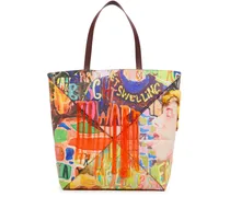Großer Shopper mit Print Puzzle Fold