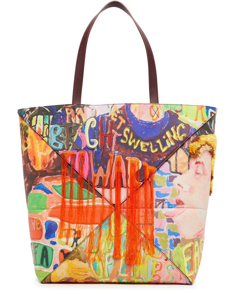 Loewe Großer Shopper mit Print Puzzle Fold 