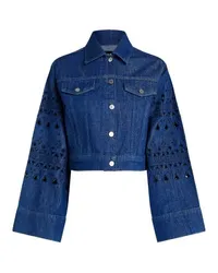 Karl Lagerfeld Jeansjacke mit englischer Stickerei Blue