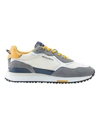 Woolrich Retro Ledersneaker mit Nylondetails Grey