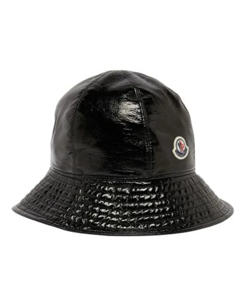 Moncler Bucket Hat mit Logo Black
