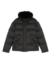 Yves Salomon Jacke mit Lammfellbesatz Black