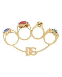 Dolce & Gabbana Schlagring mit Strasssteinen Multicolor