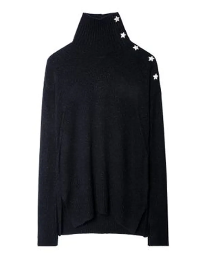 Zadig & Voltaire Kaschmir-pullover Alma mit Schmuck Black