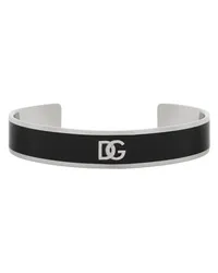 Dolce & Gabbana Emailliertes Armband mit DG-Logo Black