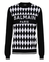 Balmain Zweifarbiger Pullover Black