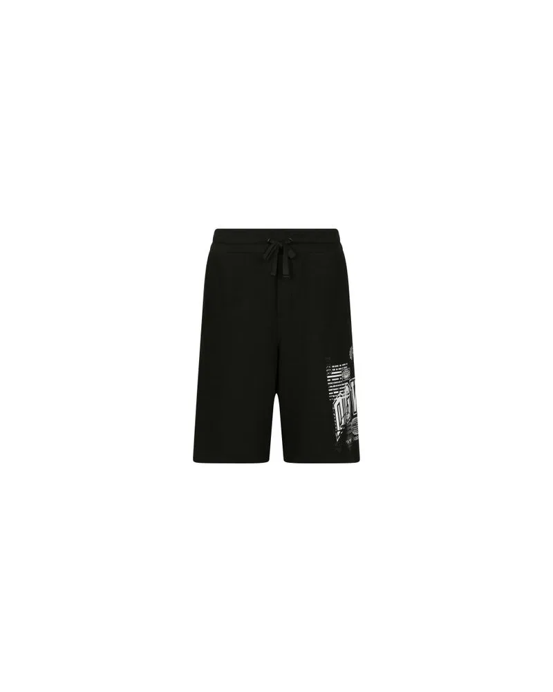 Dolce & Gabbana Jogginghose Mit Logo Und Print Vib3 Black