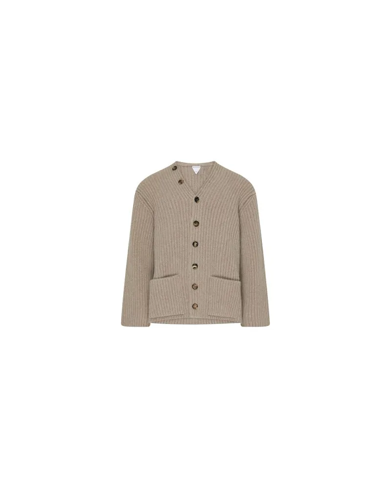 Bottega Veneta Heavy wool cardigan Beige