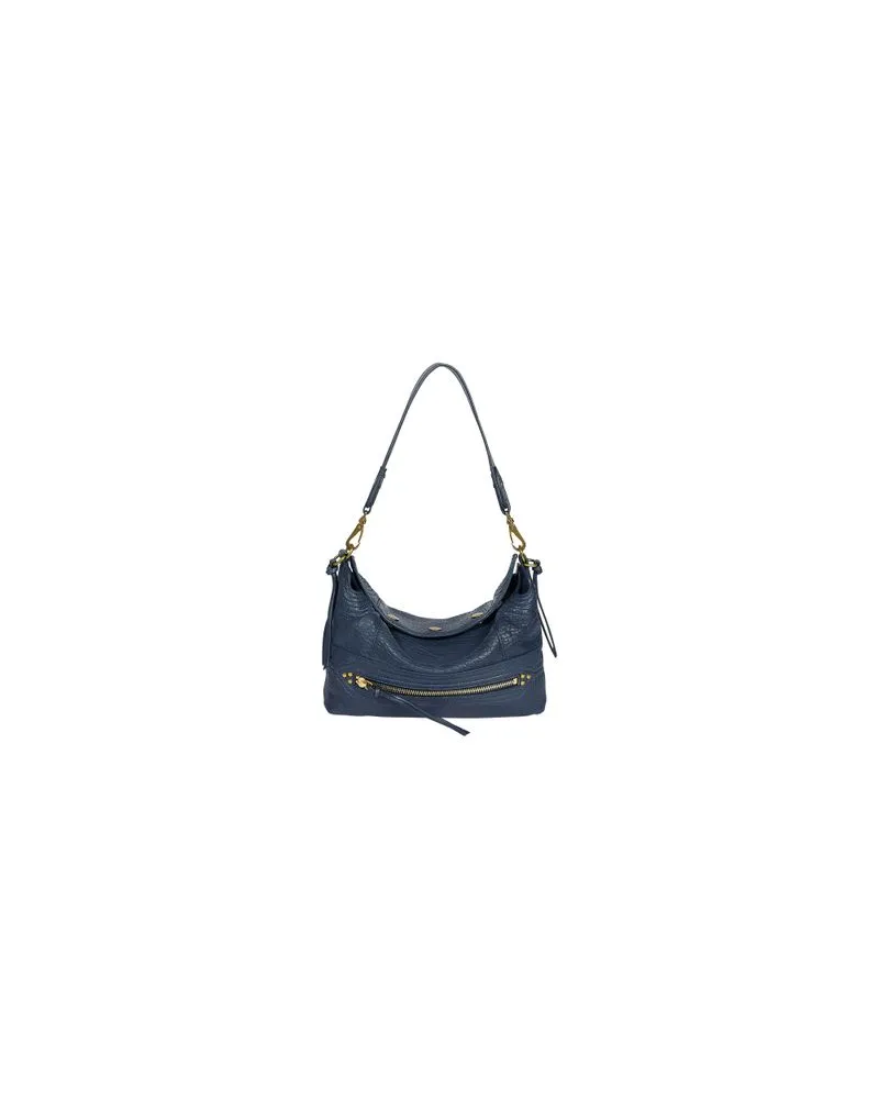 Loewe Jeansjacke mit Shearling-Kragen Blue