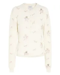 Barrie Kaschmir-Pullover mit floralem Print White