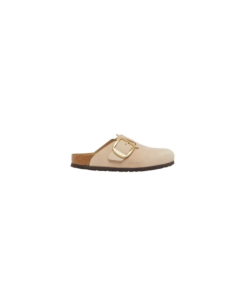 Birkenstock Mules Boston Big Buckle Beige