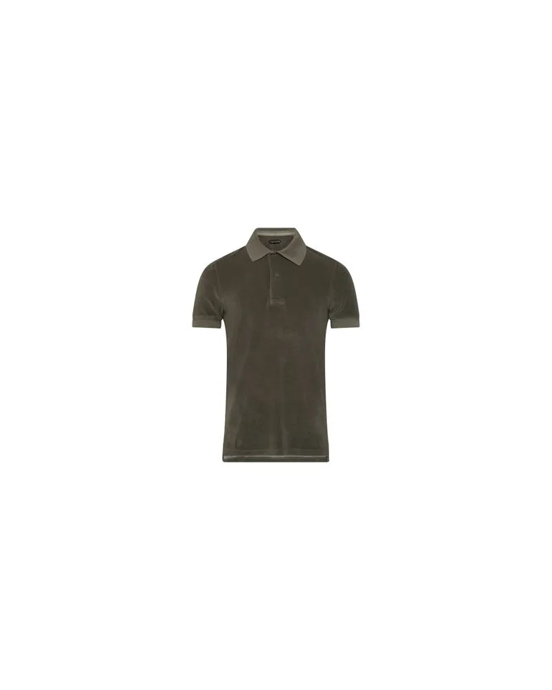 Tom Ford Kurzärmeliges Poloshirt Brown