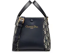 Kleine Signature Bucket Bag  Oblique Jacquard und glattes Kalbsleder