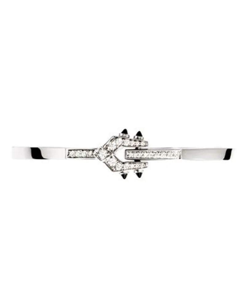 STATEMENT Armband Spike Diamanten, Silber & schwarzer Achat Silver