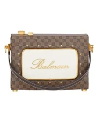 Balmain Tasche Radio Monogramme Signature Brown